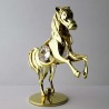 Pferd auf Ständer mit Sattel und Swarovski Elements vergoldet
