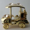 Golf-Car mit Swarovski Elements vergoldet