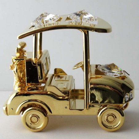 Golf-Car mit Swarovski Elements vergoldet
