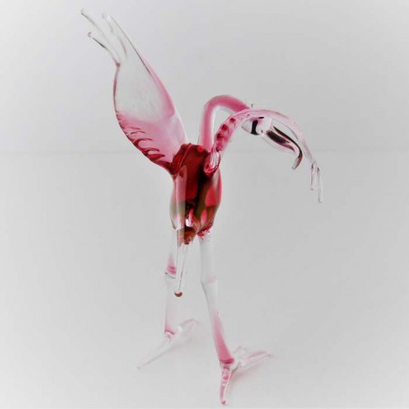 Glasvogel Flamingo 10cm stehend in 3 Varianten,