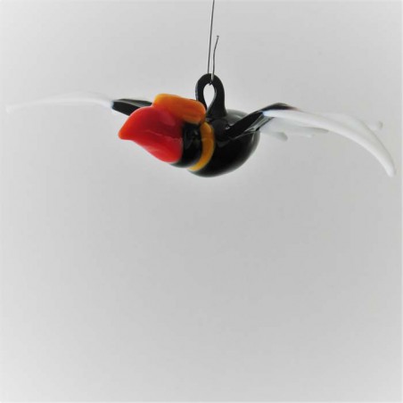Glasvogel Doppelhorn 120mm fliegend zum hängen