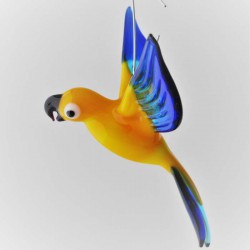Glasvogel, Papagei 70 mm mini zum hängen,