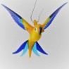 Glasvogel, Papagei 70 mm mini zum hängen,
