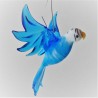 Glasvogel, Wellensittich 100mm blau zum hängen