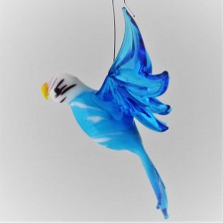 Glasvogel, Wellensittich 100mm blau zum hängen