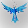 Glasvogel, Wellensittich 100mm blau zum hängen