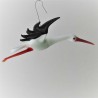 Glasvogel, Storch 130mm zum hängen,