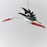 Glasvogel, Storch 130mm zum hängen,
