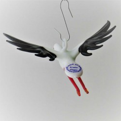 Glasvogel, Storch 130mm zum hängen,