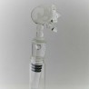 Glas Flaschenverschluss 15cm Schädel klar