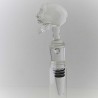 Glas Flaschenverschluss 15cm Schädel klar