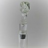 Glas Flaschenverschluss 15cm Schädel klar