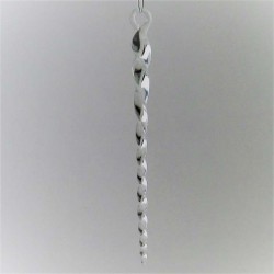 Glas Eiszapfen 12cm klar, zum hängen