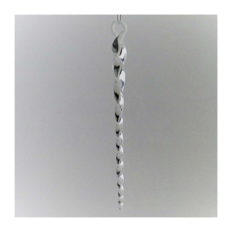 Glas Eiszapfen 12cm klar, zum hängen