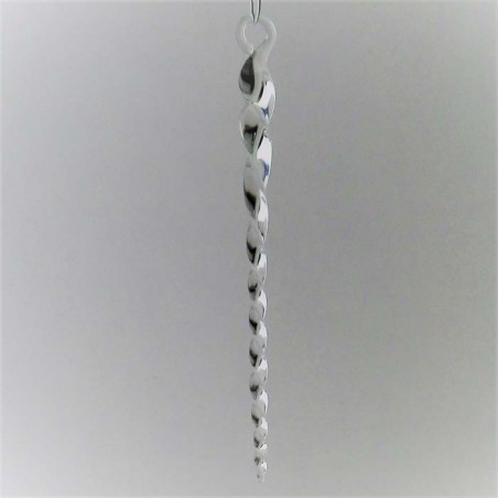 Glas Eiszapfen 12cm klar, zum hängen