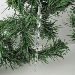 Glas Eiszapfen 12cm klar, zum hängen
