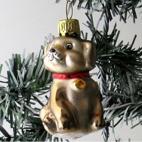 Glas Baby Hund, braun