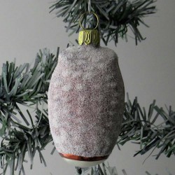 Glasvogel Eule kleine braun bemalt,
