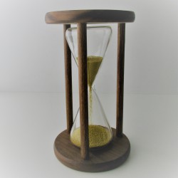 Glas Sanduhr 30 Sek. 13 cm Glas mit Goldkügelchen konisch