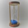 Sanduhr 30 Min. 23 cm Glas verschiedene Farben Sand, im Naturholz Gestell