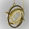 Halskette Zinklegierung, mit Glas Sanduhr, platiniert ca.30cm
