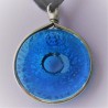 Muranoglas rund 60mm  mit Loch Silberfolie gemischte Farben