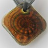 Muranoglas Quadrat 46mm Silberfolie gemischte Farben