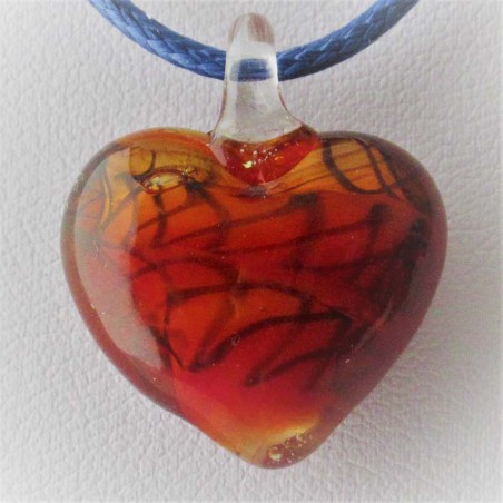 Muranoglas Herz 20 mm rot zum hängen