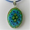 Muranoglas 33x18mm Mille Fiori Oval zum hängen