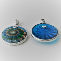 Muranoglas rund 60mm Silberfolie gemischte Farben