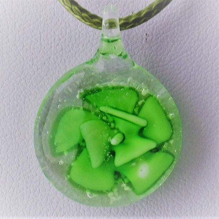 Muranoglas rund 29x22mm zum hängen