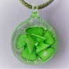 Muranoglas rund 29x22mm zum hängen