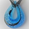 Muranoglas Tropfen 48mm Silberfolie zum hängen