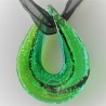 Muranoglas Tropfen 48mm Silberfolie zum hängen
