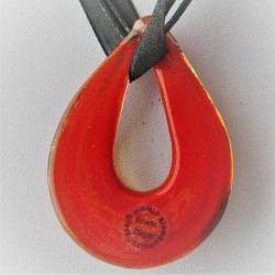 Muranoglas Tropfen 48mm Silberfolie zum hängen