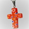 Millefioraglas Kreuz Murano zum Anhänger