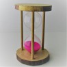Sanduhr 3 min 12.5cm im Naturholz Gestell sortiert