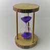 Sanduhr 5 min 12.5cm im Naturholz Gestell sortiert