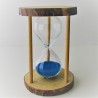 Sanduhr 15 min 12.5cm im Naturholz Gestell sortiert