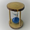 Sanduhr 15 min 12.5cm im Naturholz Gestell sortiert