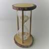 Sanduhr 3 min 15 cm Glas im Naturholz Gestell