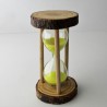 Sanduhr 3 Min. 9.5cm Glas im Naturholz Gestell,