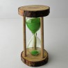 Sanduhr 3 Min. 9.5cm Glas im Naturholz Gestell,