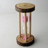 Sanduhr 2 min 9.3 cm zylindrisch Glas im Naturholz Gestell