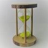 Sanduhr 10 Min. 9.5cm Glas  im Naturholz Gestell,