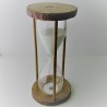Sanduhr 50 Min. 28cm Weiss, Glas im Naturholz Gestell, Sanduhr 50 Min. 28cm Weiss, Glas im Naturholz Gestell,