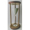 Sanduhr 50 Min. 28cm Weiss, Glas im Naturholz Gestell, Sanduhr 50 Min. 28cm Weiss, Glas im Naturholz Gestell,