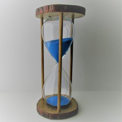 Sanduhr 60 Min. 28cm Glas im Naturholz Gestell,