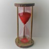 Sanduhr 60 Min. 28cm Glas im Naturholz Gestell,