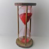 Sanduhr 60 Min. 28cm Glas im Naturholz Gestell,